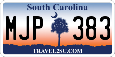 SC license plate MJP383