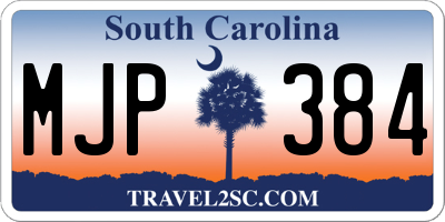 SC license plate MJP384