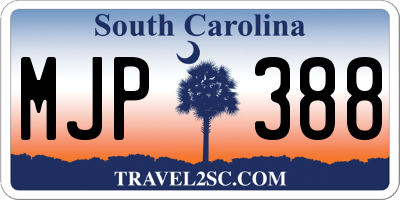 SC license plate MJP388