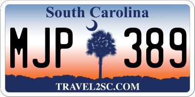 SC license plate MJP389