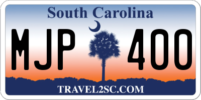 SC license plate MJP400