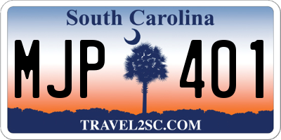 SC license plate MJP401