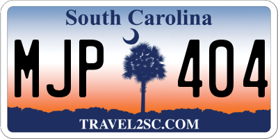 SC license plate MJP404