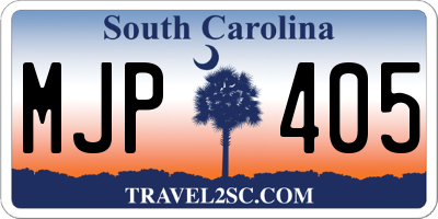 SC license plate MJP405