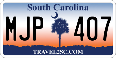 SC license plate MJP407