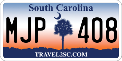 SC license plate MJP408