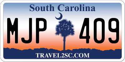 SC license plate MJP409