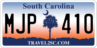 SC license plate MJP410