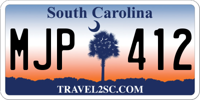 SC license plate MJP412