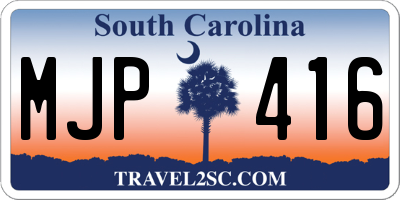 SC license plate MJP416