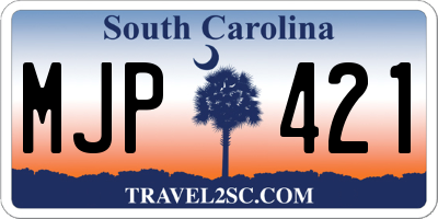 SC license plate MJP421