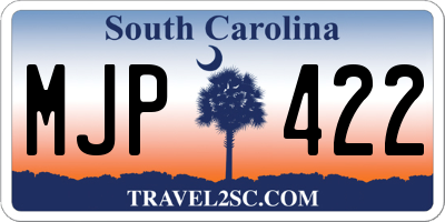 SC license plate MJP422