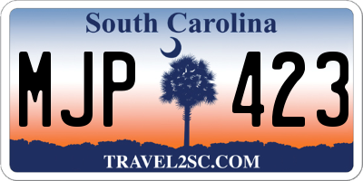 SC license plate MJP423