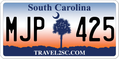 SC license plate MJP425
