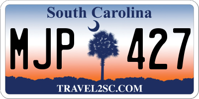 SC license plate MJP427