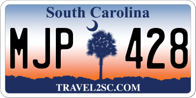 SC license plate MJP428