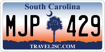 SC license plate MJP429