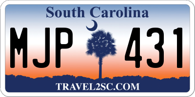 SC license plate MJP431