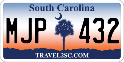 SC license plate MJP432