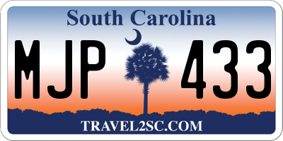 SC license plate MJP433