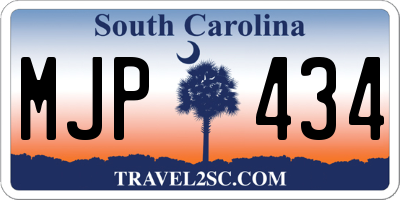 SC license plate MJP434