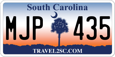 SC license plate MJP435