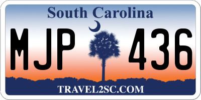 SC license plate MJP436
