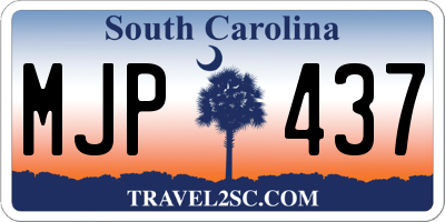 SC license plate MJP437
