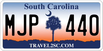 SC license plate MJP440