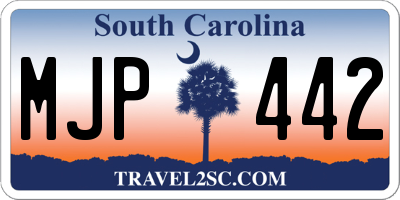 SC license plate MJP442