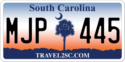 SC license plate MJP445