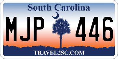 SC license plate MJP446