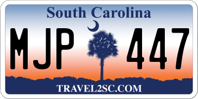 SC license plate MJP447