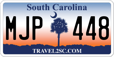 SC license plate MJP448