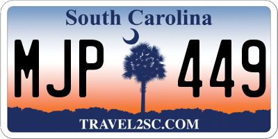 SC license plate MJP449