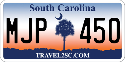 SC license plate MJP450