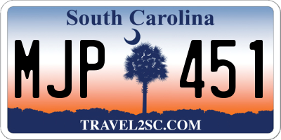 SC license plate MJP451