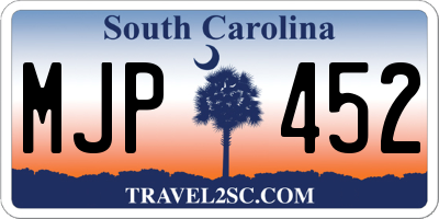 SC license plate MJP452