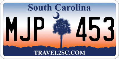 SC license plate MJP453