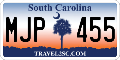 SC license plate MJP455