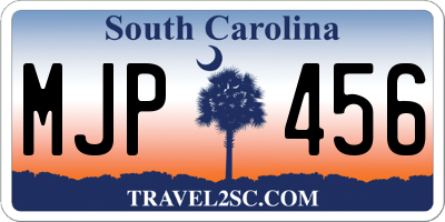 SC license plate MJP456