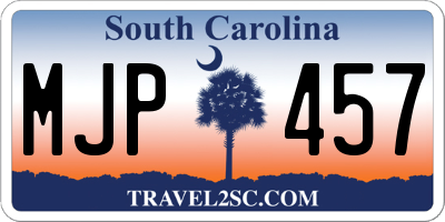 SC license plate MJP457