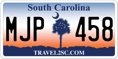 SC license plate MJP458