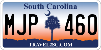 SC license plate MJP460