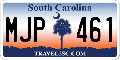 SC license plate MJP461