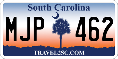 SC license plate MJP462