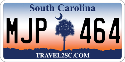 SC license plate MJP464