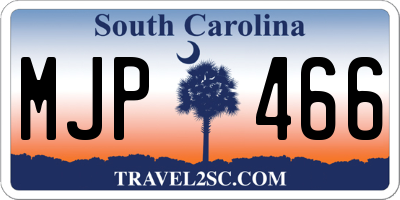 SC license plate MJP466