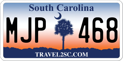 SC license plate MJP468