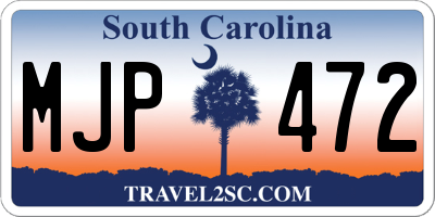 SC license plate MJP472